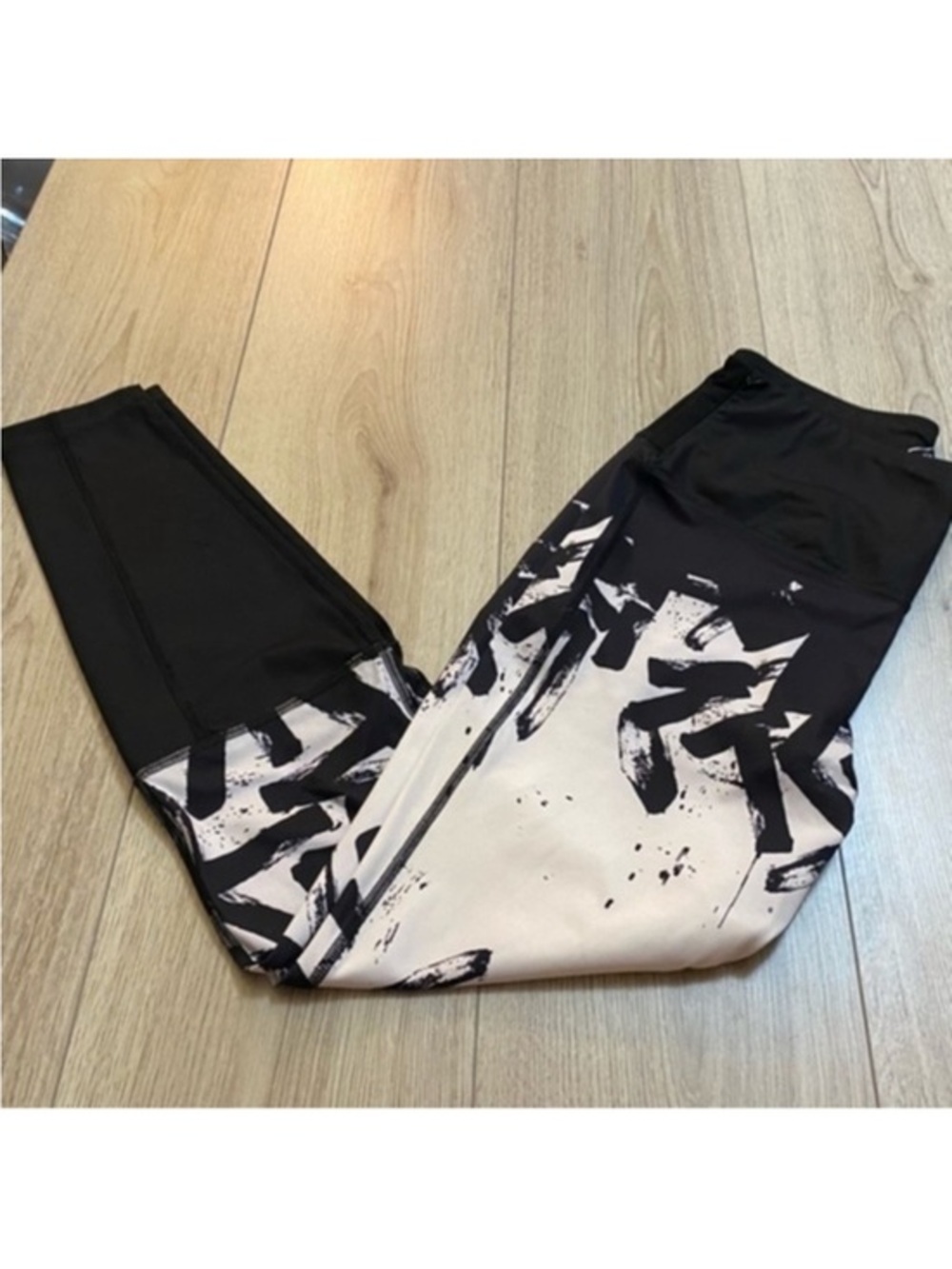 Asics Black and White Graphic Jogger Pants
